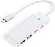 Orico Hub 4 Θυρών με σύνδεση USB-C Λευκό