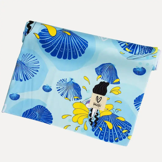 Vasiliki Mikrofasertuch Blau