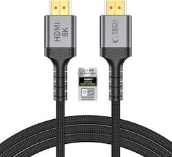 Tech-Protect 304004-191099 HDMI 2.1 HDMI male - HDMI male 2m Μαύρο Tech-Protect 304004-191099 HDMI 2.1 HDMI male - HDMI male 2m Μαύρο
