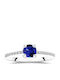 Chrilia Single Stone Ring In 18K White Gold With Diamond