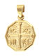 Kontopoulos Pendant Kids Charm Constantine Coin in 9K Gold K07854AND