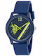 U.S. Polo Assn. Women's Battery Watch with Blue Rubber Strap