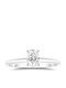 Chrilia Single Stone Ring In 18K White Gold With Diamond