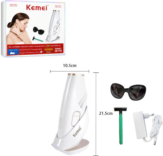 Kemei Αποτριχωτική Μηχανή IPL για Πρόσωπο & Μπικίνι KM-7105