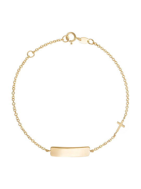 Βραχιόλι Ταυτότητα Label It Χρυσό 14K