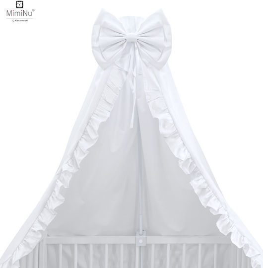 MimiNu Plasă Împotriva Țânțarilor Bebe Pentru Pătuț Din Tul Alb 210x145cm