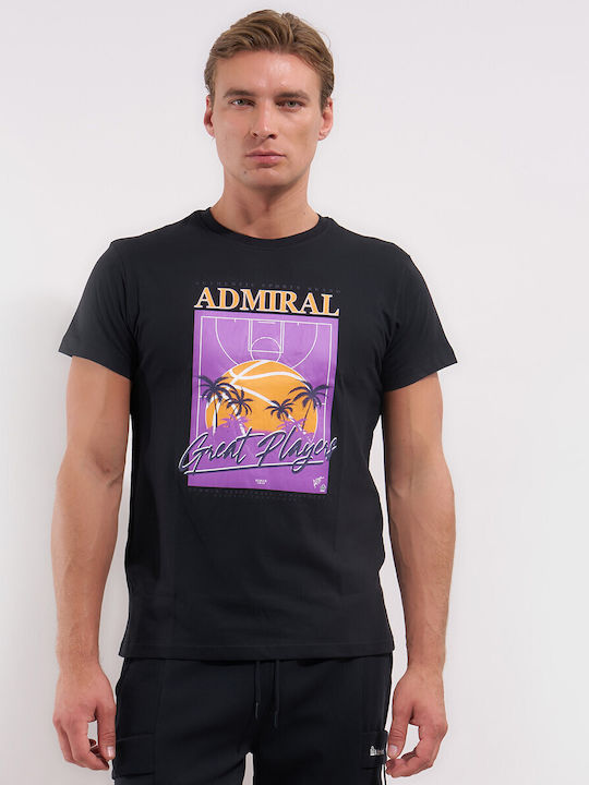 Admiral T-shirt Μαυρο