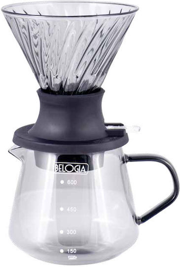 Γυάλινη Dripper Καφέ Belogia 1-4 Φλιτζάνια Γκρι