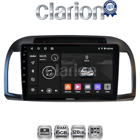 Clarion Gl53300b Ecran OEM Multimedia Sisteme Audio Auto Nissan Micra 2002 > 2007 CarPlay Android Auto Bluetooth GPS Wi-Fi GPRS Electriclife