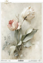 Decoupage Reispapier Itd 21x29cm Tulpen R2834