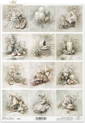 Decoupage Reispapier Itd 21x29cm Vintage Taufe ...