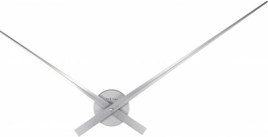 Nextime Leise Wanduhr Silber 85x4,5cm