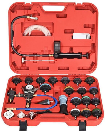 Cooling System Leak Test Set 27 Pieces Automobile Water Tank Pressure Gauge 089109