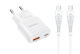 Veger Încărcător GaN cu Port USB-A și Port USB-C și Cablu USB-C - USB-C 30W Power Delivery / Quick Charge 3.0 / SuperCharge Alb (TR120-1A1C)