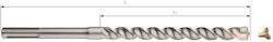 Rawlplug Τρυπάνι με SDS Plus Στέλεχος για Δομικά Υλικά 12x200mm