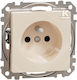Schneider Electric Sedna Design Elements 2p+pe Power Socket Track Screens Gobless Terminals Beige Sdd112012