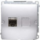 Kontakt-simon Computer Netzdose Simon Basic Einzeln Rj45 Cat 6 Matt Silber Bm61e.01/43
