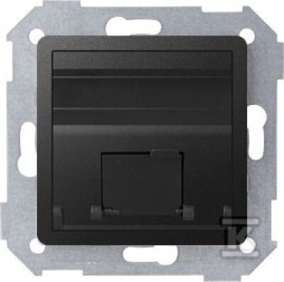 Simon 82 Single Rj45 Computer Socket Cover Beveled Graphite 82578-38