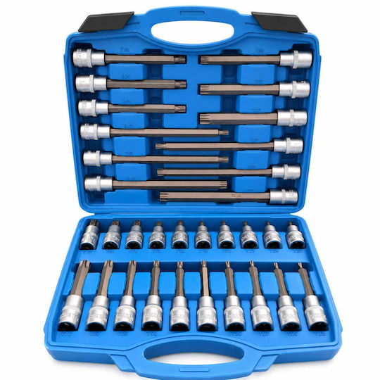 Σετ Καρυδάκια Μακριές Μύτες Torx 1/2" 32 Τμχ Gebo Tools