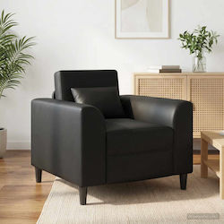 vidaXL Sessel aus Künstliches Leder Schwarz 90x88x85cm