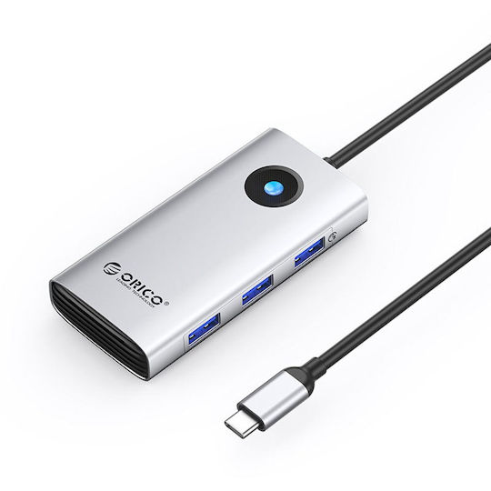 Orico PW11 6in1 USB-C Docking Station with HDMI 4K PD Silver