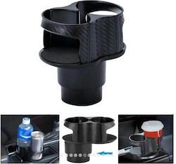 Suport Extensibil pentru Pahare Auto Carbon Look Dublu Ez0750