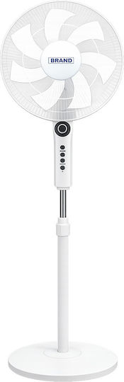 Brand Pedestal Fan 60W 45cm Diameter With Remote Control White