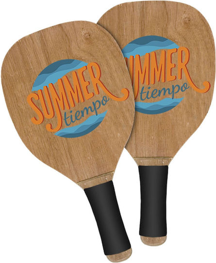 Summertiempo Strandtennis-Schläger Holz 40x22x1,2cm Summertiempo 621460