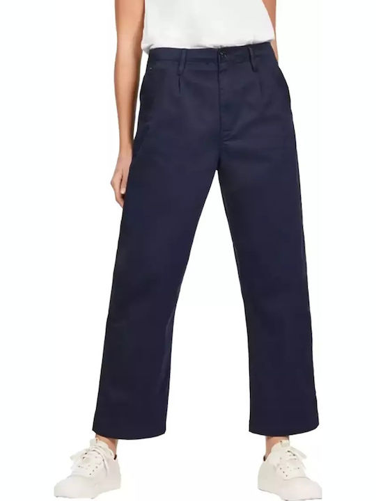 Bronson Дамски Чино Панталон Памучен в Relaxed Кройка Dark Blue
