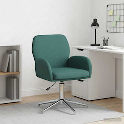 Drehbarer Besucherstuhl mit Armlehnen in Grün Farbe 54x58x90cm