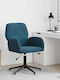 Swivel Visitor Chair with Arms in Blue Colour 54x55x90cm