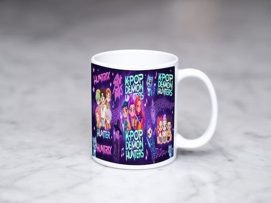 Digital Place K-pop Demon Hunters Ceramic White Mug 330ml