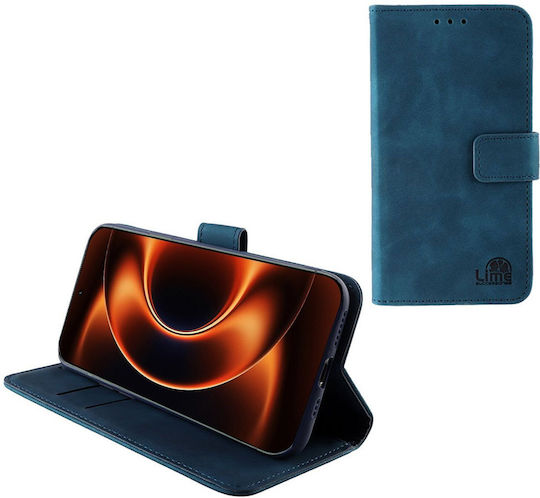 Lime Buch Synthetisches Leder / Silikon Blau (Xiaomi 17 Ultra)