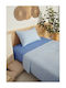Comfort Σετ Σεντόνια Μονά 160x265εκ. Σιέλ (3τμχ)