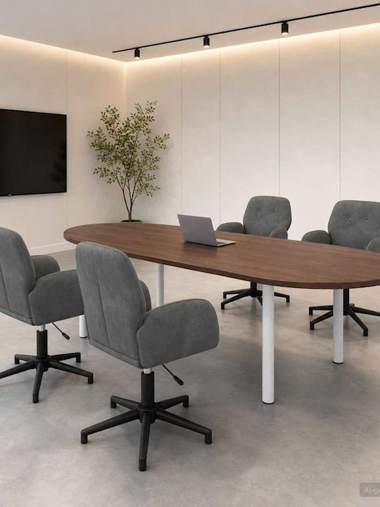 Drehbarer Besucherstuhl mit Armlehnen in Schwarz Farbe 54x55x90cm 4Stücke