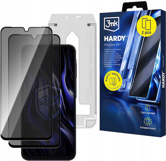 3mk Pack 2 Tempered Glass Galaxy A17 A16 Privacy Transparent Black