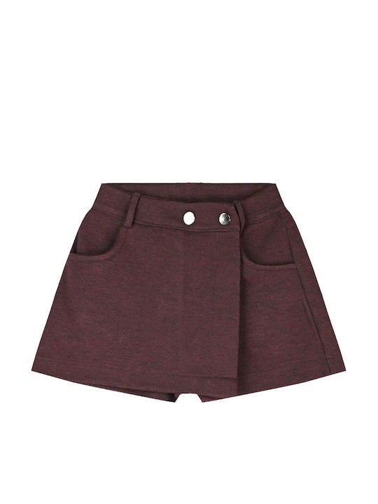 Kids Shorts Bermudas Fabric Burgundy