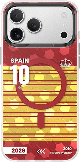 Benks D3 Football Theme Magsafe Σκληρή Θήκη Σιλικόνης Crimson Gold Dynasty Apple Iphone 17 Pro Max