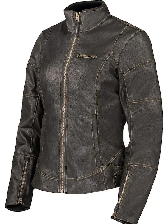 Icon Tuscadero3 Damen Motorradjacke Schwarz Icon Tuscadero3 Damen Motorradjacke Schwarz