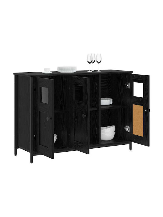 Wooden Sideboard Black Oak 100x35x70cm