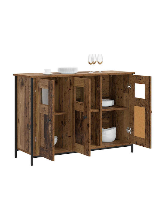 Wooden Sideboard Aged Wood 100x35x70cm