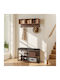 Hallway Furniture with Hanger & Wardrobe Rustic Brown 80x30x48cm