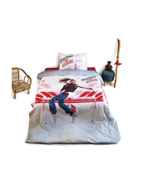 SB Home Set Single Cotton Sheets Hip Hop Red 16...