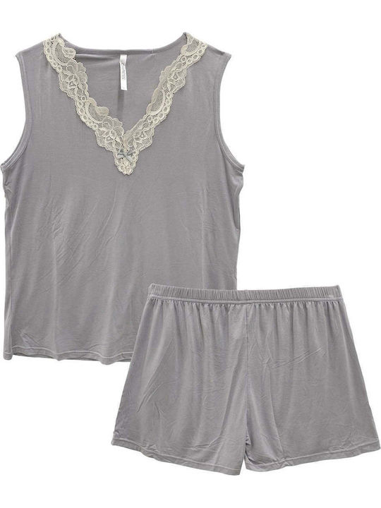 Ansin Summer Women's Pyjama Set Grey