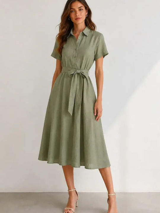 Dalou Summer Midi Dress Light Blue