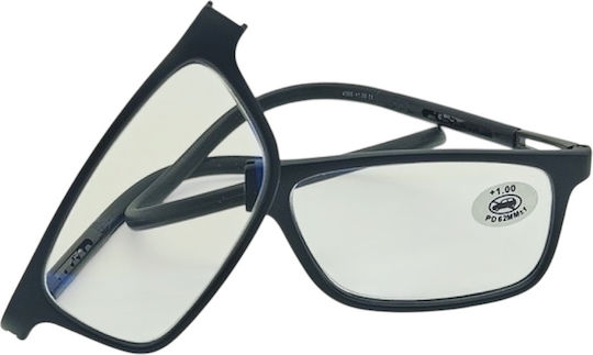 Optix Vision Reading Glasses +3.00 With Magnet In Black Colour OPTIX4386300333