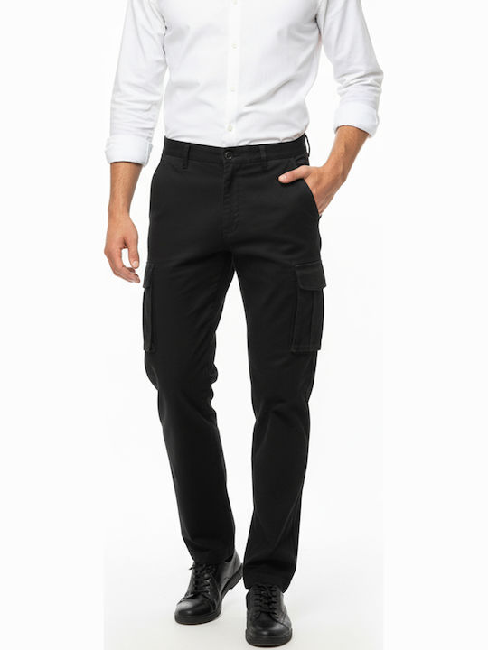 Pantaloni Cargo cu Slim Fit Negru