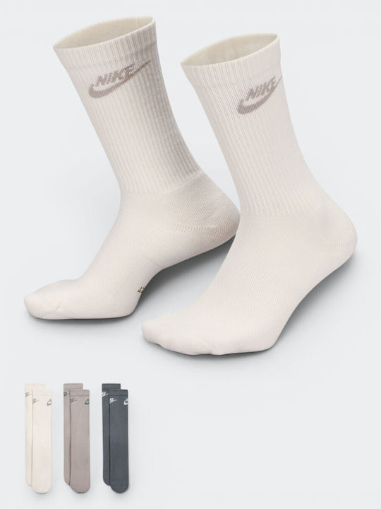 Nike Everyday Чорапи за Бягане Кафяви 3 Чифта