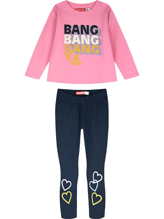 Kinderbekleidungsset mit Leggings Winter 2 Stück Marineblau
