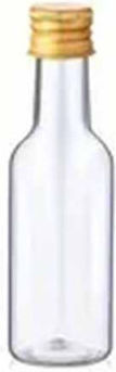 Water Bottle Glass with Screw Lid Gold 100ml